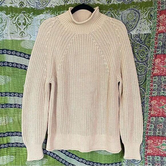 J. Crew Sandy Beach Relaxed Rolled Neck Sweater Size Medium - Picture 2 of 14
